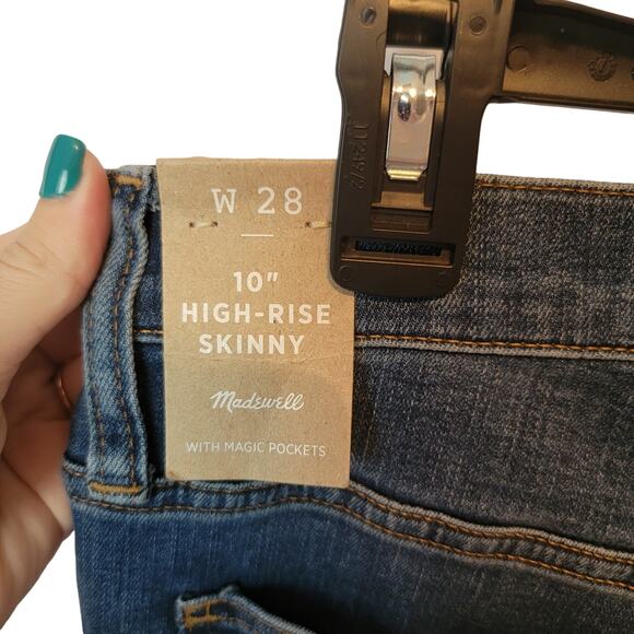 Madewell Medium Wash High Waisted 10 in Classic NWT Skinny Leg Jeans Size 28 - Picture 7 of 11
